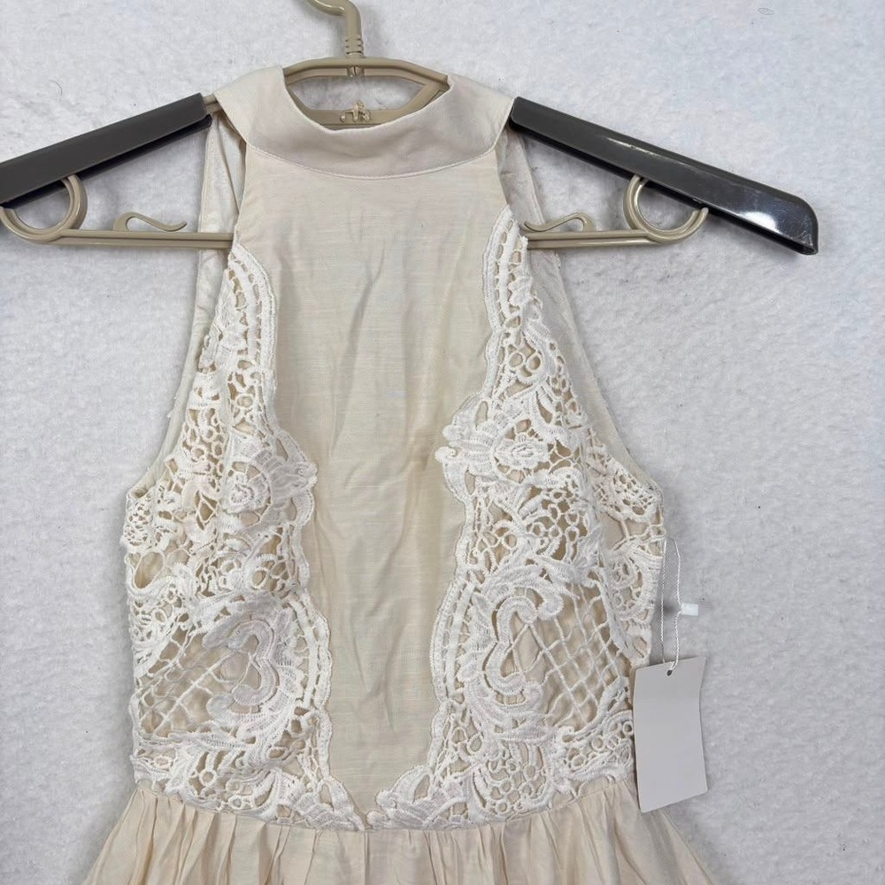 Joyfolie Alondra Maxi Dress Gardenia Crochet Halter 2XS Boho Fairy Wedding - Picture 13 of 16